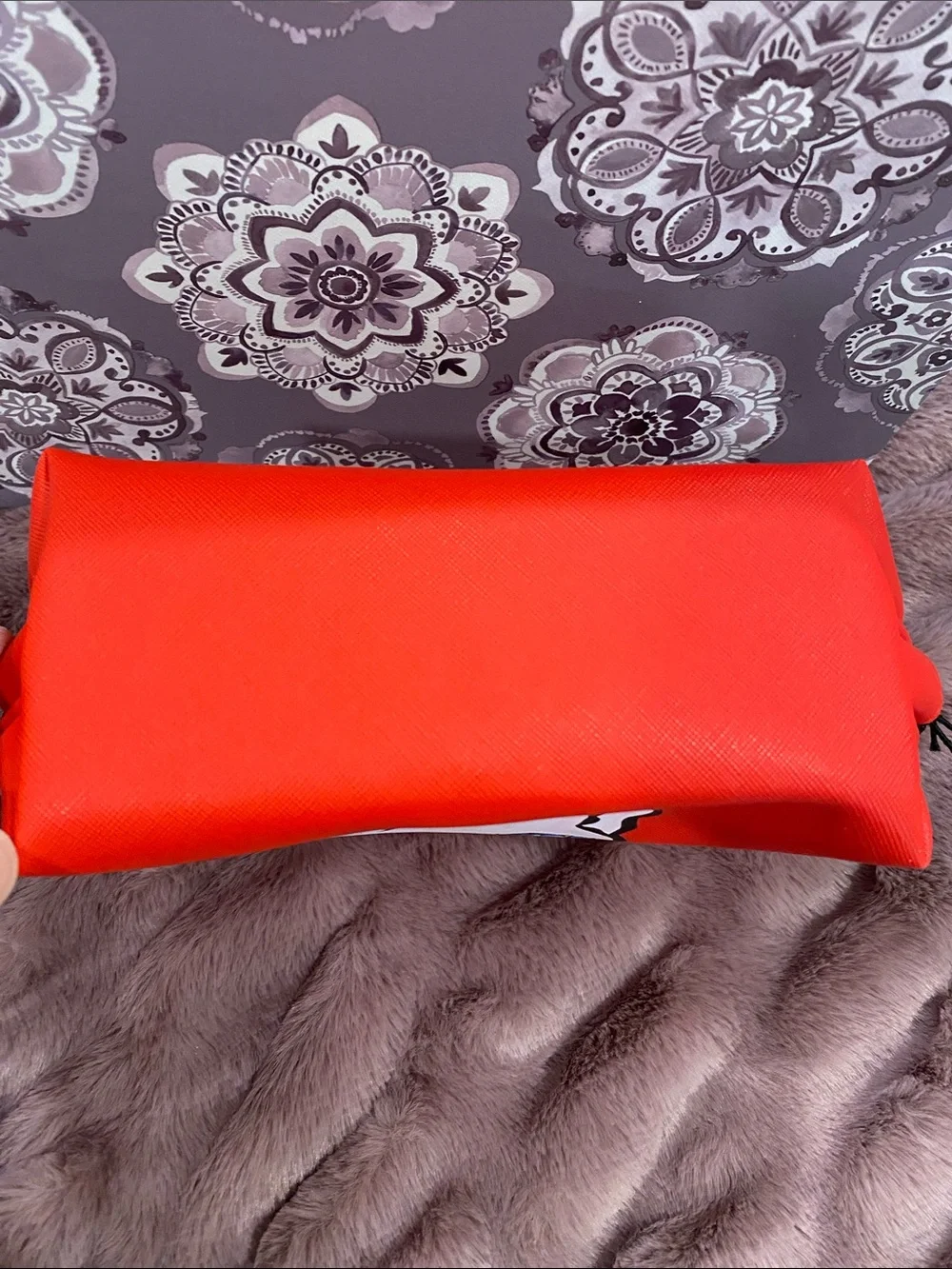 Mark Tetro Red Westie Dog Cosmetic Pouch.